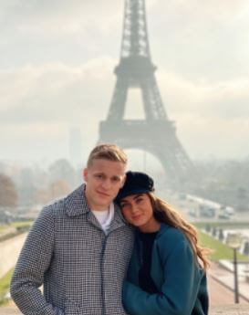 Donny van de Beek with his girlfriend Estelle Bergkamp celebrated valentine in Paris.